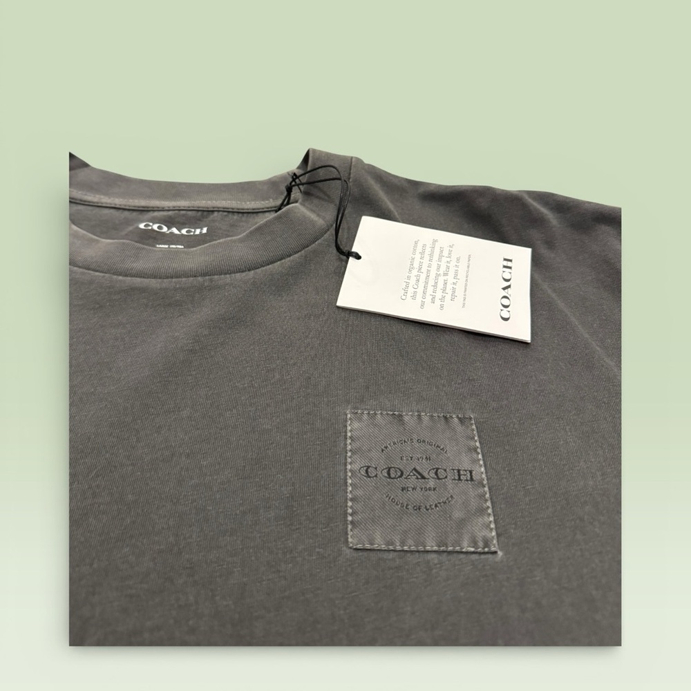 Coach Cropped Grey Smoke Shirt - Picture 5 of 8